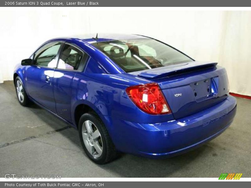 Laser Blue / Black 2006 Saturn ION 3 Quad Coupe