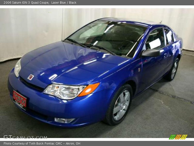 Laser Blue / Black 2006 Saturn ION 3 Quad Coupe