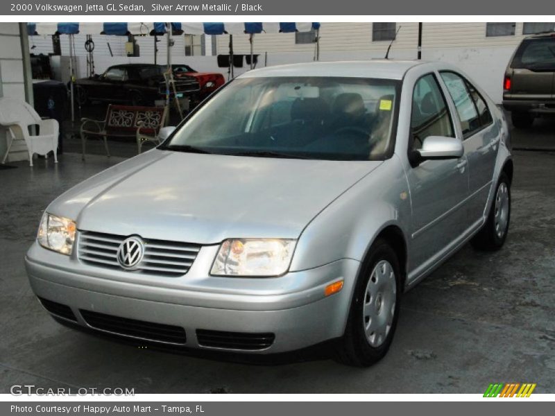 Silver Arrow Metallic / Black 2000 Volkswagen Jetta GL Sedan