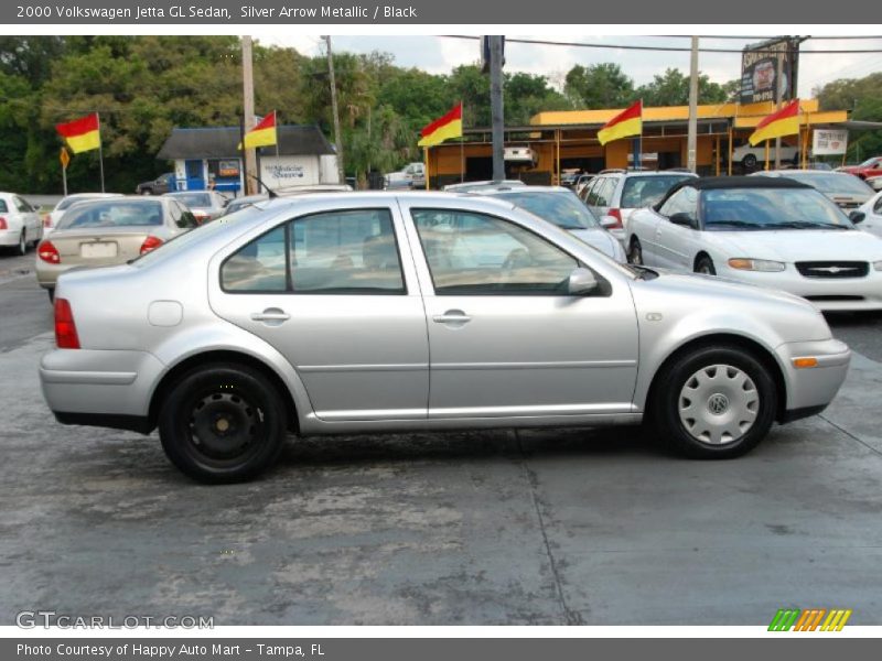 Silver Arrow Metallic / Black 2000 Volkswagen Jetta GL Sedan