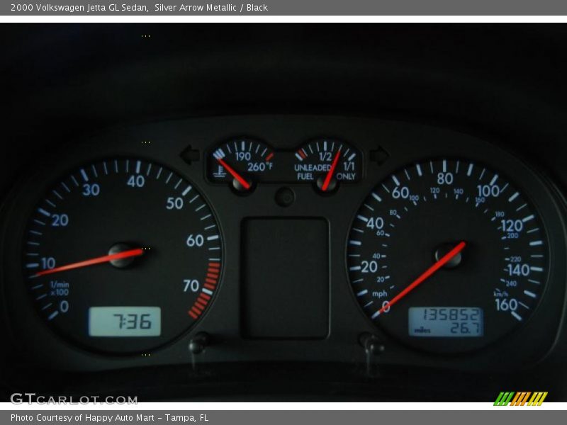 Silver Arrow Metallic / Black 2000 Volkswagen Jetta GL Sedan