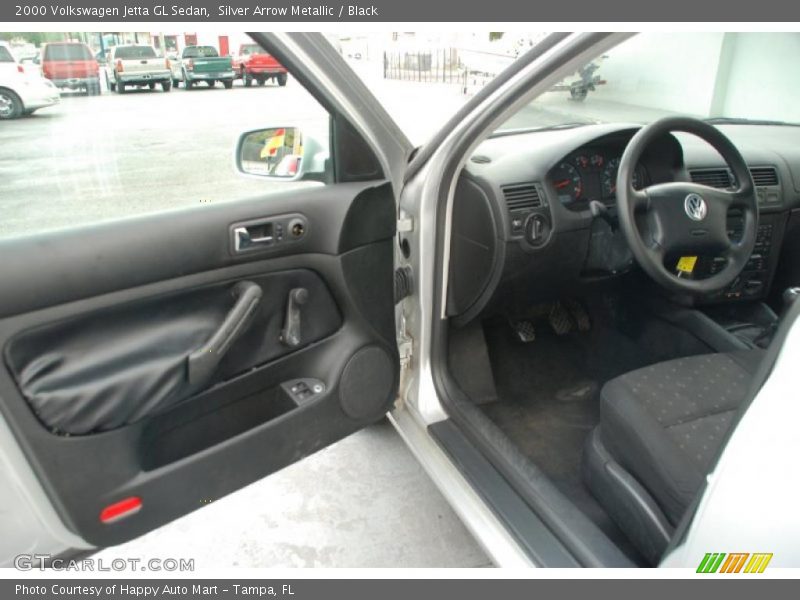 Silver Arrow Metallic / Black 2000 Volkswagen Jetta GL Sedan