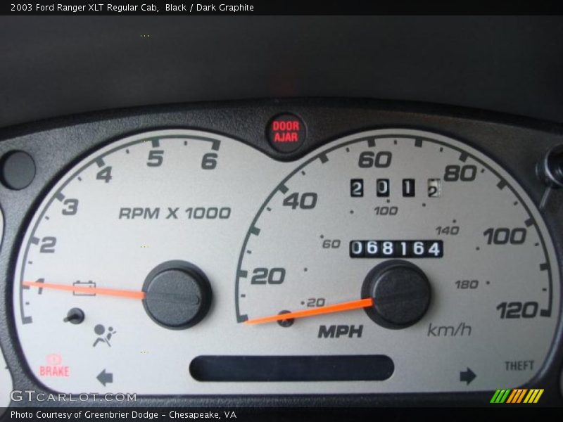 Black / Dark Graphite 2003 Ford Ranger XLT Regular Cab