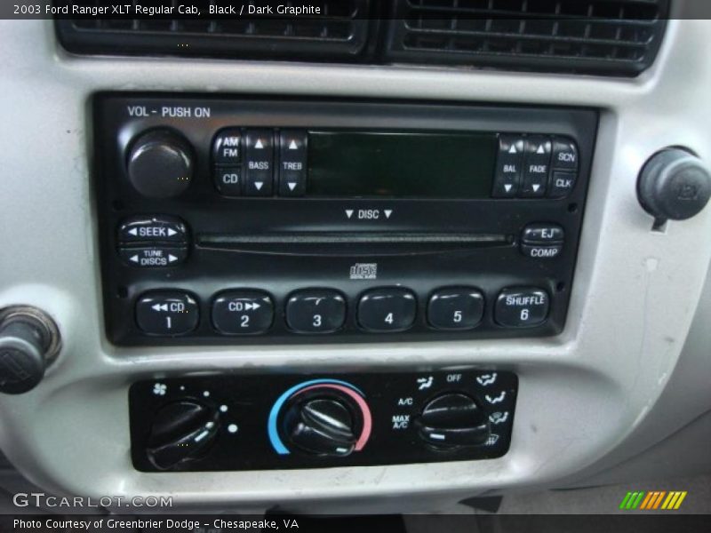 Controls of 2003 Ranger XLT Regular Cab