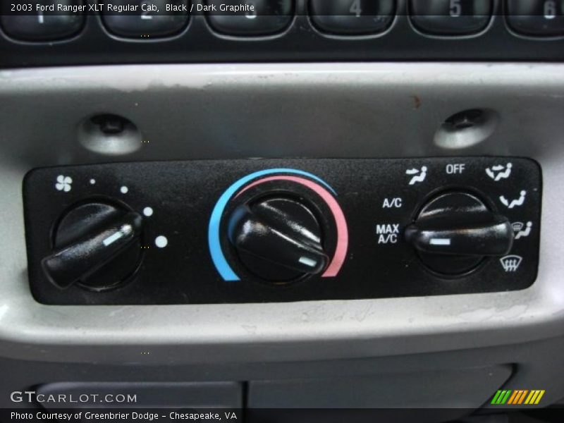 Controls of 2003 Ranger XLT Regular Cab