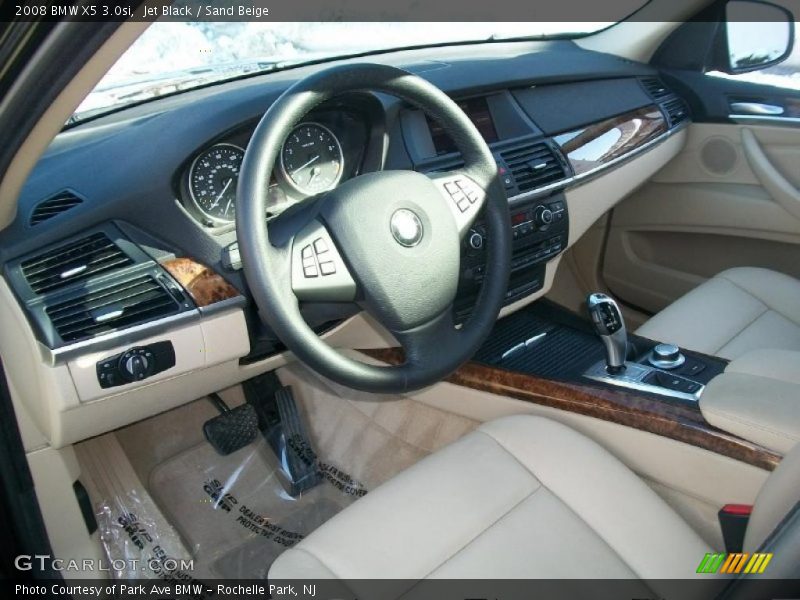 Jet Black / Sand Beige 2008 BMW X5 3.0si