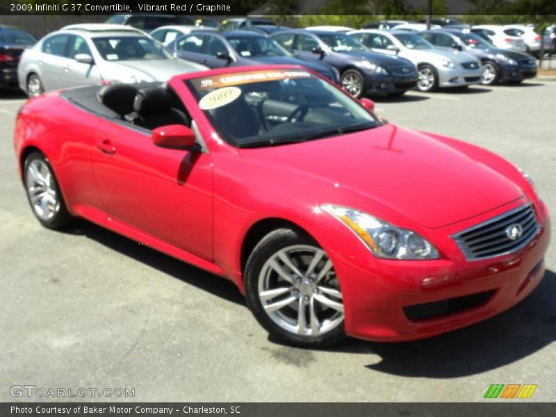 Vibrant Red / Graphite 2009 Infiniti G 37 Convertible