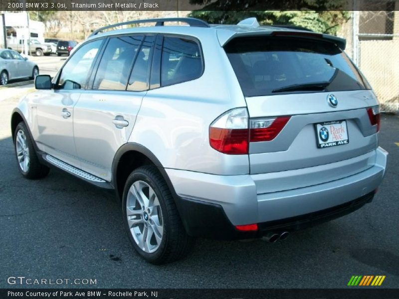 Titanium Silver Metallic / Black 2008 BMW X3 3.0si