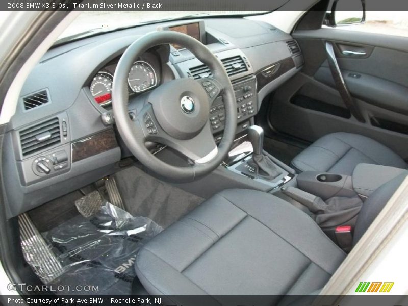 Titanium Silver Metallic / Black 2008 BMW X3 3.0si
