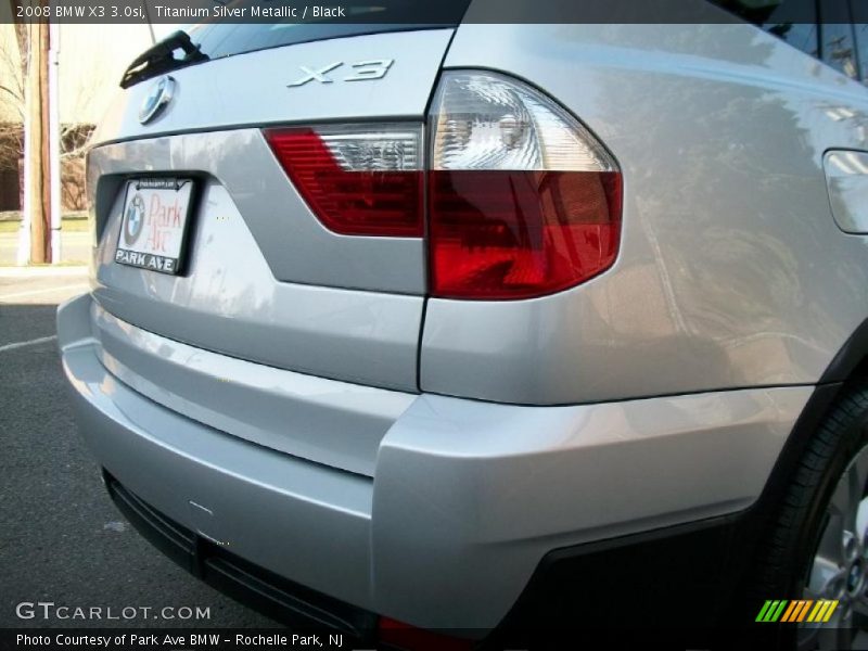 Titanium Silver Metallic / Black 2008 BMW X3 3.0si