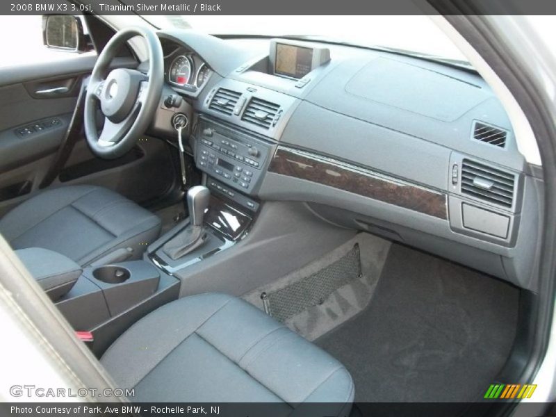 Titanium Silver Metallic / Black 2008 BMW X3 3.0si