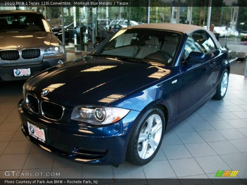 Montego Blue Metallic / Taupe 2010 BMW 1 Series 128i Convertible