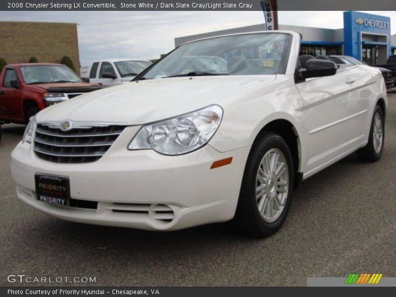 Stone White / Dark Slate Gray/Light Slate Gray 2008 Chrysler Sebring LX Convertible