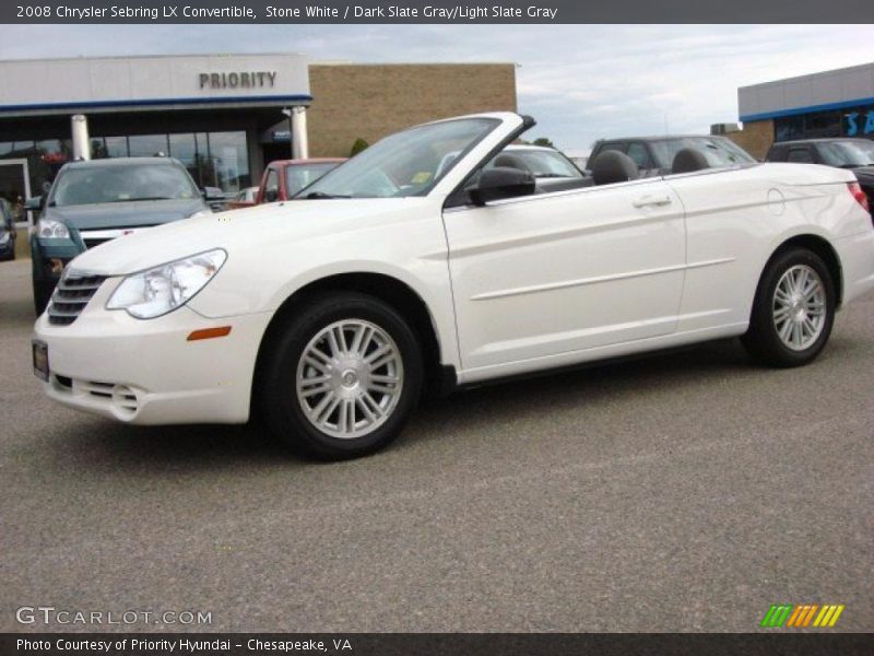 Stone White / Dark Slate Gray/Light Slate Gray 2008 Chrysler Sebring LX Convertible