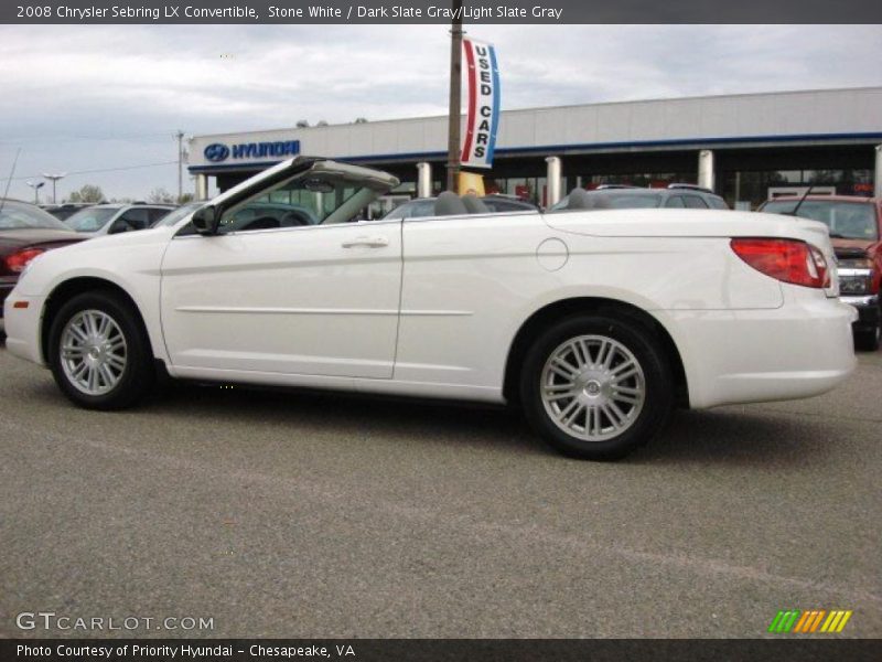 Stone White / Dark Slate Gray/Light Slate Gray 2008 Chrysler Sebring LX Convertible