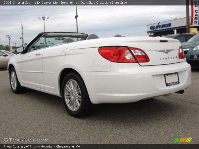 Stone White / Dark Slate Gray/Light Slate Gray 2008 Chrysler Sebring LX Convertible