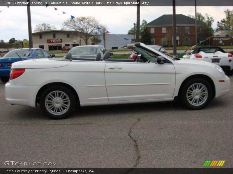 Stone White / Dark Slate Gray/Light Slate Gray 2008 Chrysler Sebring LX Convertible