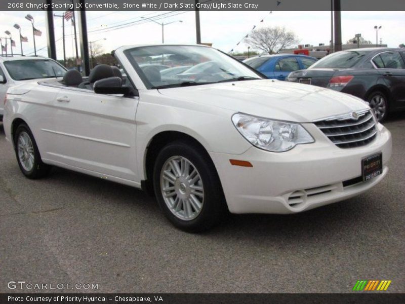 Stone White / Dark Slate Gray/Light Slate Gray 2008 Chrysler Sebring LX Convertible