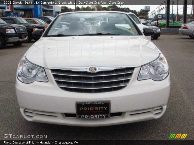 Stone White / Dark Slate Gray/Light Slate Gray 2008 Chrysler Sebring LX Convertible