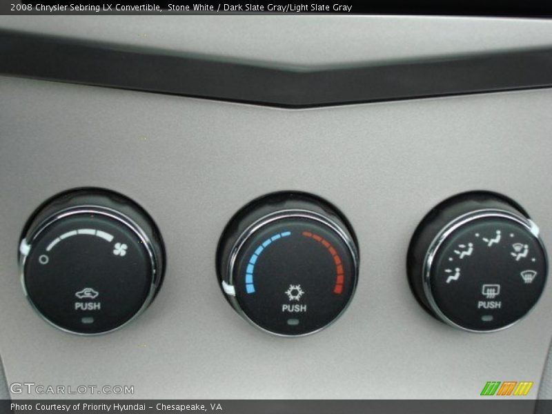 Stone White / Dark Slate Gray/Light Slate Gray 2008 Chrysler Sebring LX Convertible