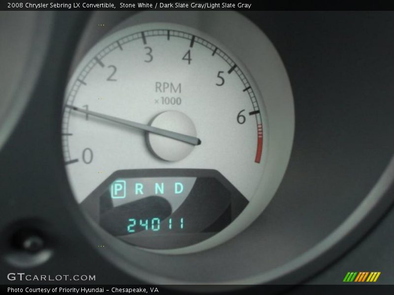 Stone White / Dark Slate Gray/Light Slate Gray 2008 Chrysler Sebring LX Convertible