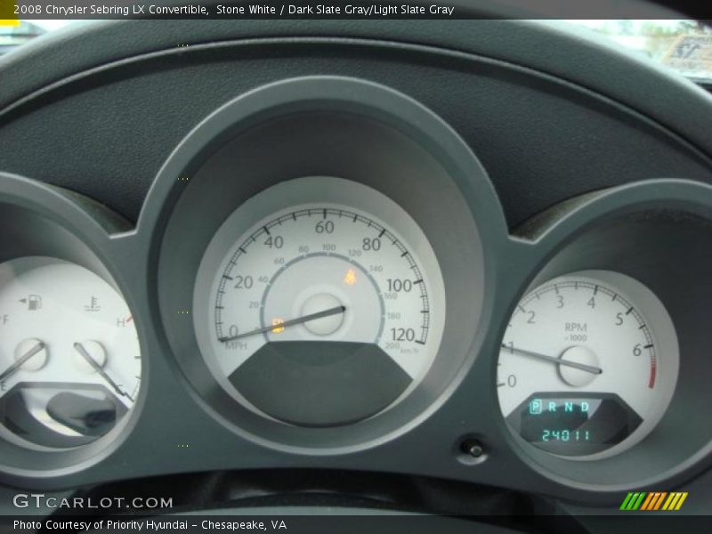 Stone White / Dark Slate Gray/Light Slate Gray 2008 Chrysler Sebring LX Convertible