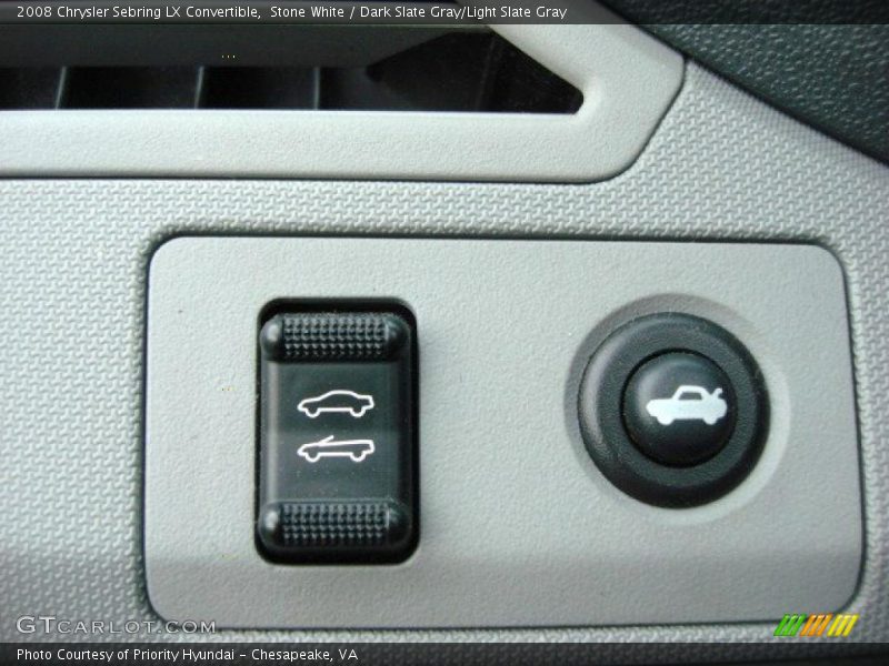 Stone White / Dark Slate Gray/Light Slate Gray 2008 Chrysler Sebring LX Convertible