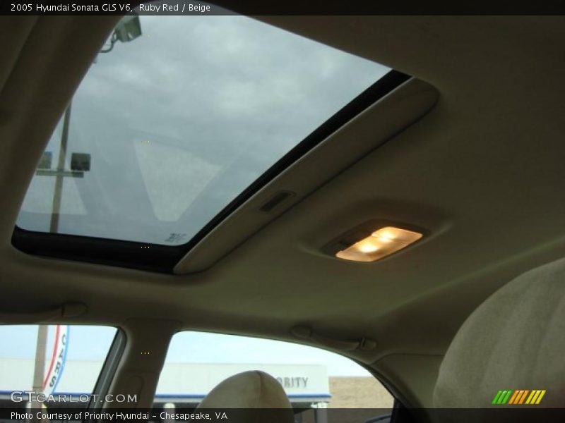 Ruby Red / Beige 2005 Hyundai Sonata GLS V6