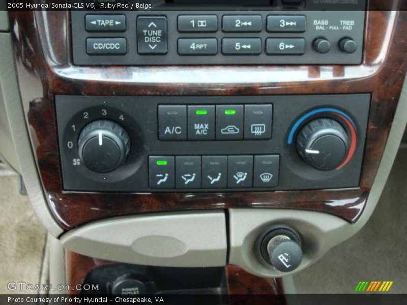 Ruby Red / Beige 2005 Hyundai Sonata GLS V6