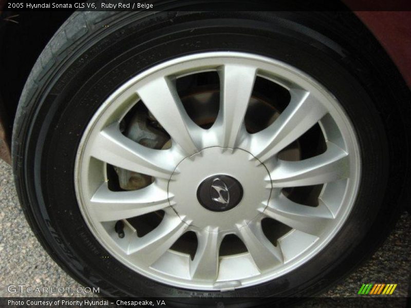 Ruby Red / Beige 2005 Hyundai Sonata GLS V6