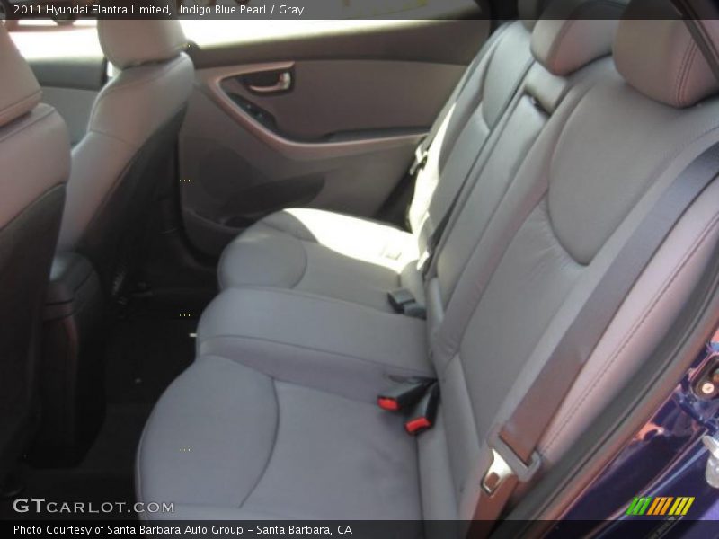 Indigo Blue Pearl / Gray 2011 Hyundai Elantra Limited