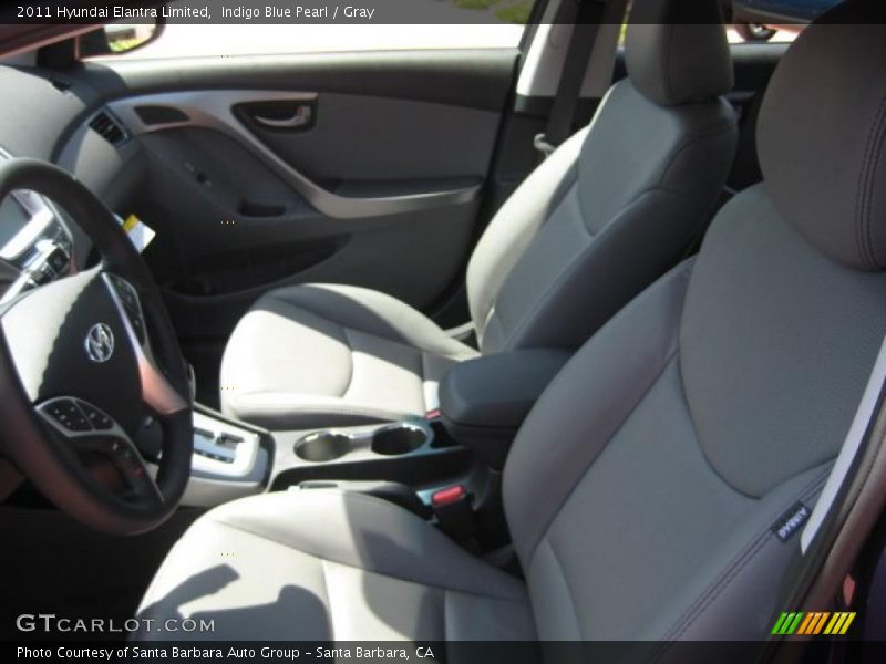 Indigo Blue Pearl / Gray 2011 Hyundai Elantra Limited