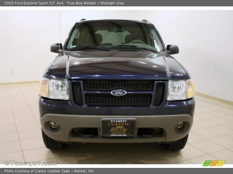 True Blue Metallic / Midnight Gray 2003 Ford Explorer Sport XLT 4x4