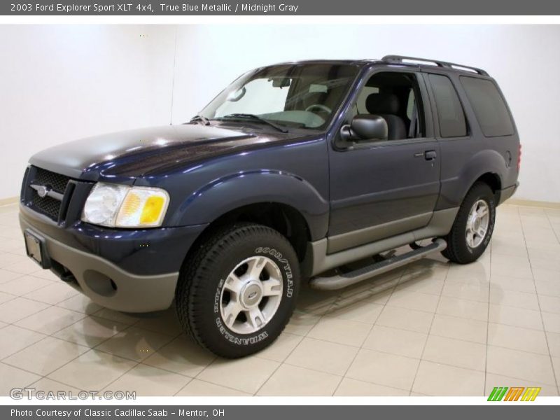 True Blue Metallic / Midnight Gray 2003 Ford Explorer Sport XLT 4x4