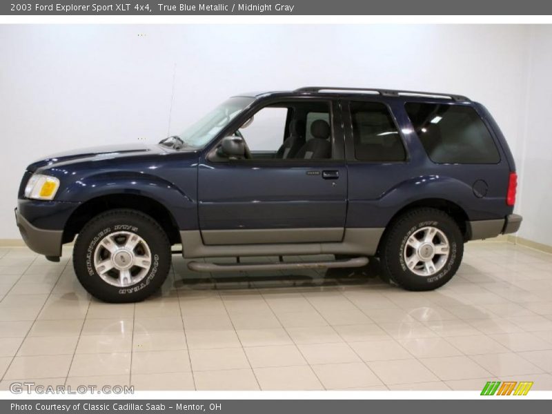 True Blue Metallic / Midnight Gray 2003 Ford Explorer Sport XLT 4x4