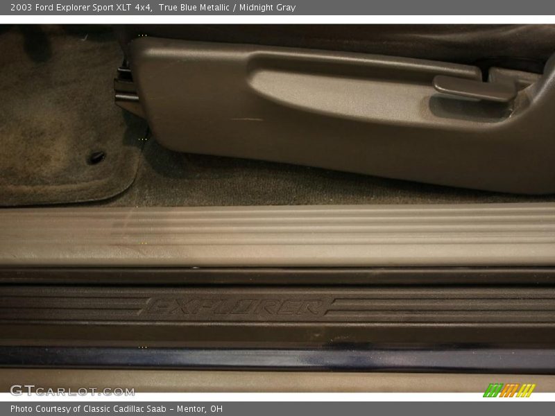 True Blue Metallic / Midnight Gray 2003 Ford Explorer Sport XLT 4x4