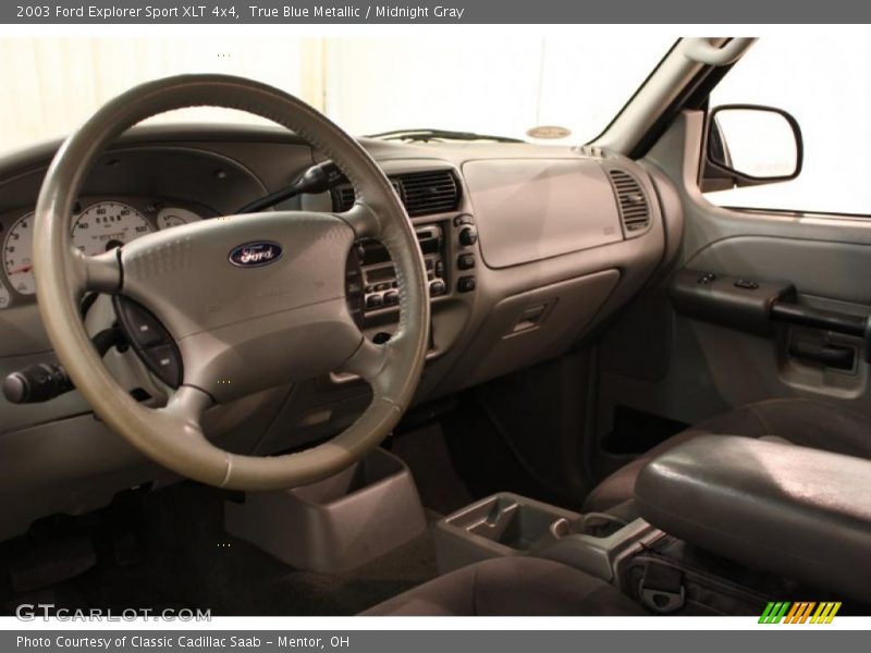 True Blue Metallic / Midnight Gray 2003 Ford Explorer Sport XLT 4x4