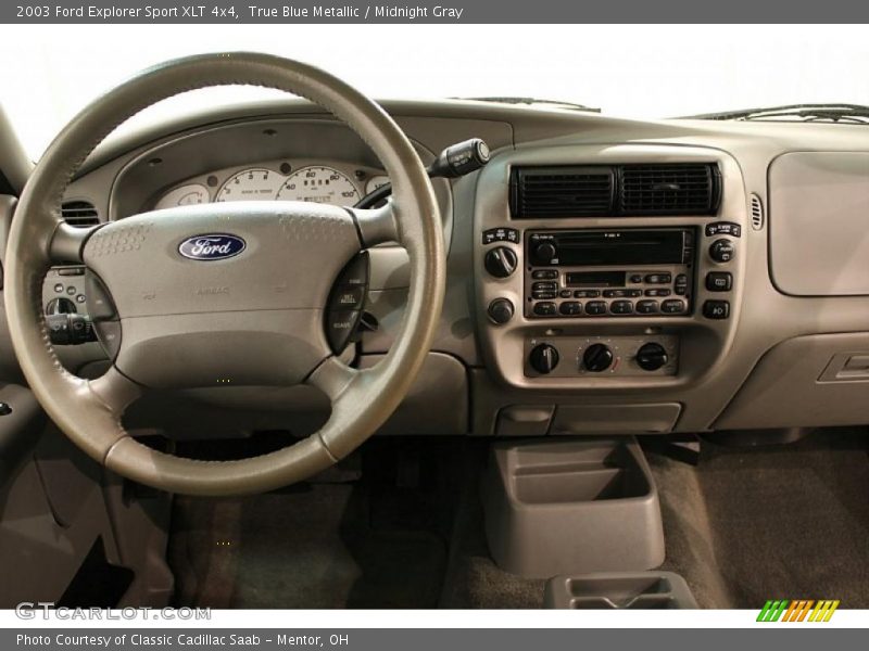 True Blue Metallic / Midnight Gray 2003 Ford Explorer Sport XLT 4x4