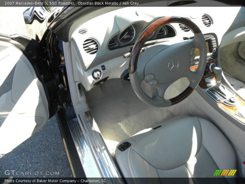 Obsidian Black Metallic / Ash Grey 2007 Mercedes-Benz SL 550 Roadster