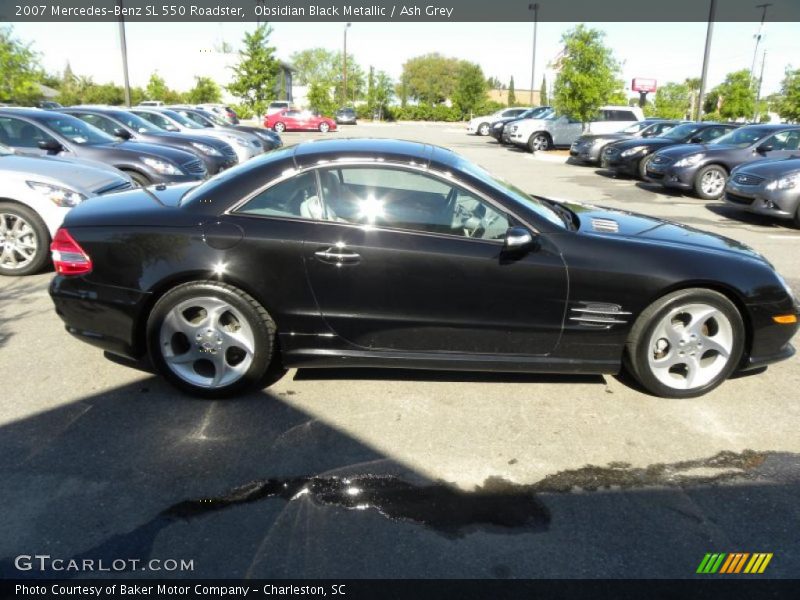 Obsidian Black Metallic / Ash Grey 2007 Mercedes-Benz SL 550 Roadster