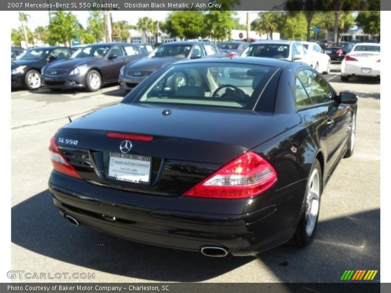 Obsidian Black Metallic / Ash Grey 2007 Mercedes-Benz SL 550 Roadster