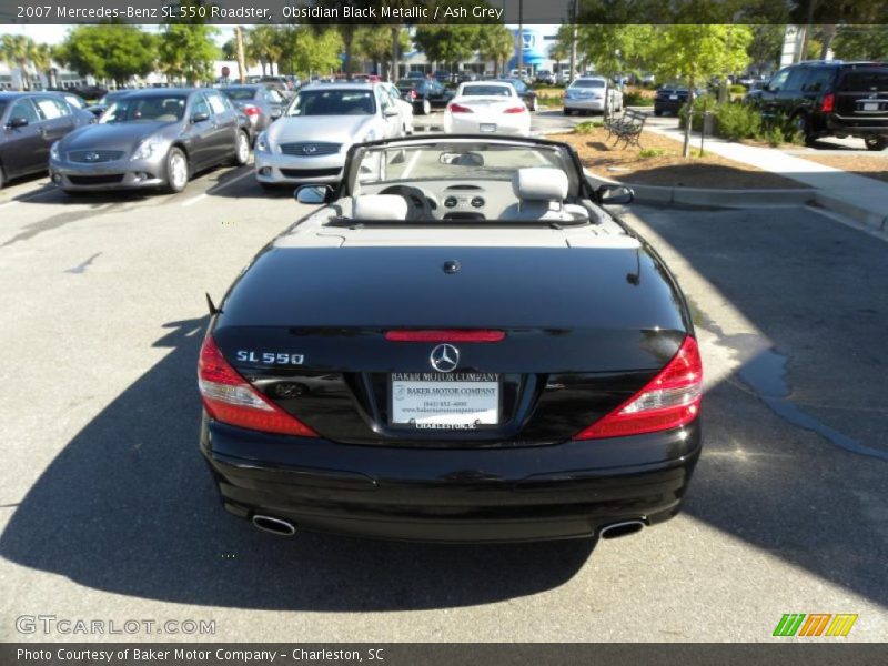 Obsidian Black Metallic / Ash Grey 2007 Mercedes-Benz SL 550 Roadster
