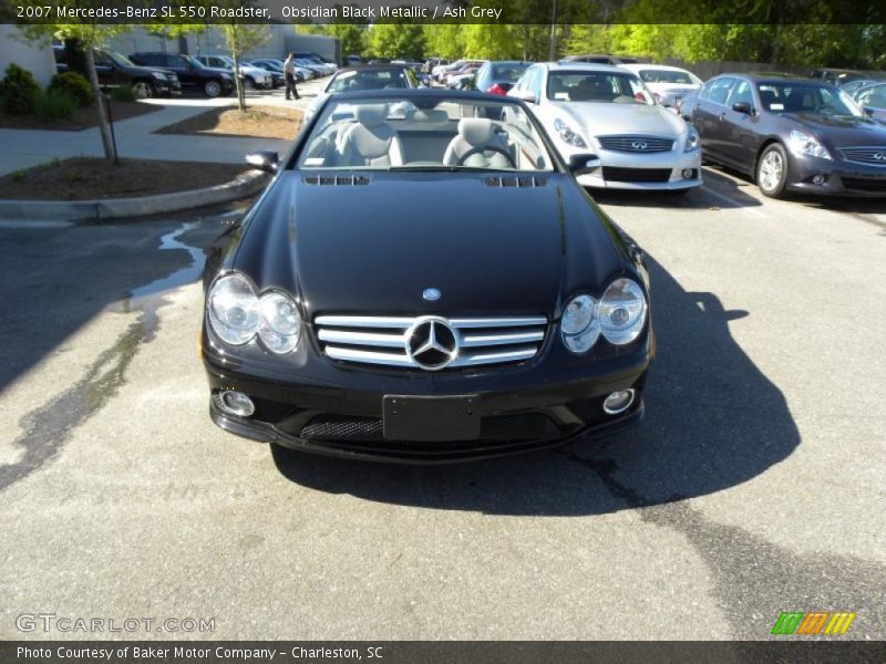 Obsidian Black Metallic / Ash Grey 2007 Mercedes-Benz SL 550 Roadster