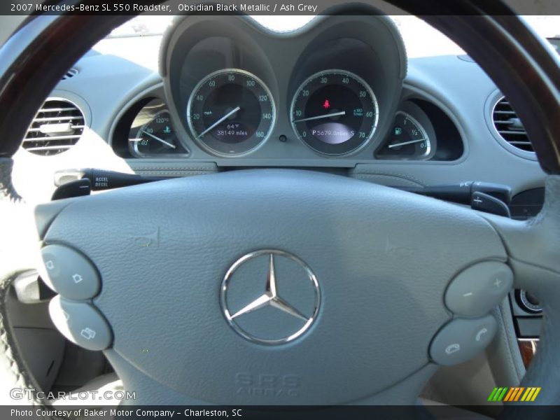 Obsidian Black Metallic / Ash Grey 2007 Mercedes-Benz SL 550 Roadster