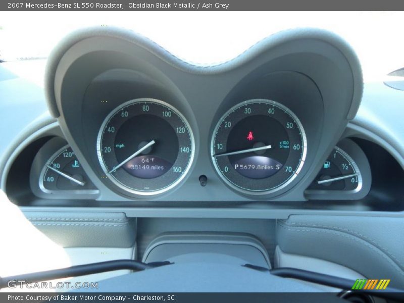 Obsidian Black Metallic / Ash Grey 2007 Mercedes-Benz SL 550 Roadster