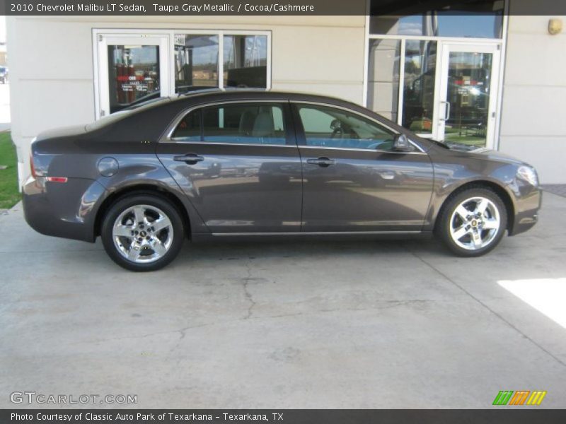 Taupe Gray Metallic / Cocoa/Cashmere 2010 Chevrolet Malibu LT Sedan