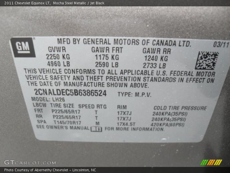 Mocha Steel Metallic / Jet Black 2011 Chevrolet Equinox LT