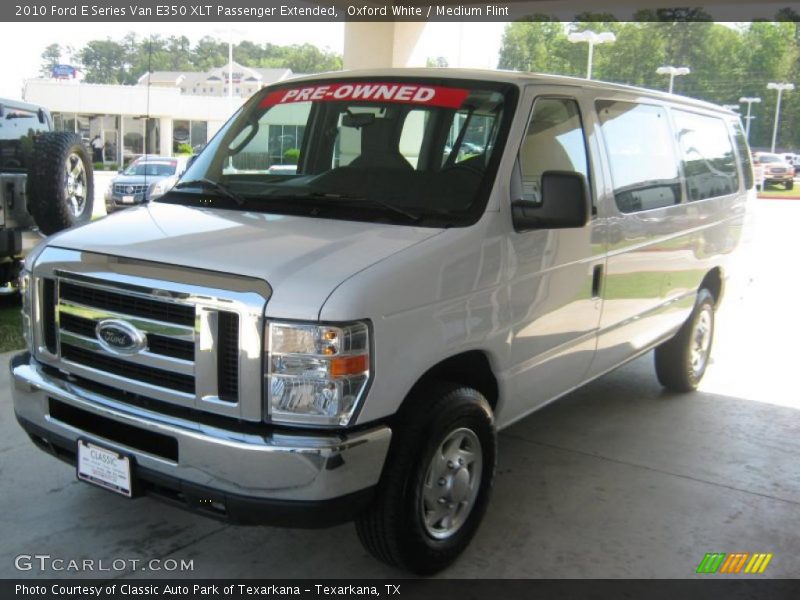 Oxford White / Medium Flint 2010 Ford E Series Van E350 XLT Passenger Extended