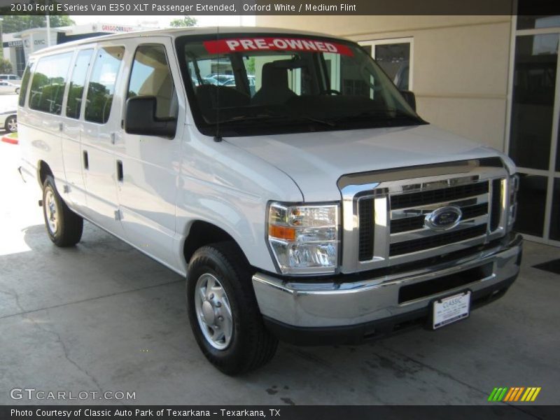 Oxford White / Medium Flint 2010 Ford E Series Van E350 XLT Passenger Extended