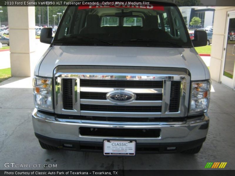 Oxford White / Medium Flint 2010 Ford E Series Van E350 XLT Passenger Extended